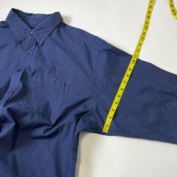 346 Brooks Brothers Men’s Blue Plaid Button Down Shirt Size XL Long Sleeves - Picture 13 of 14